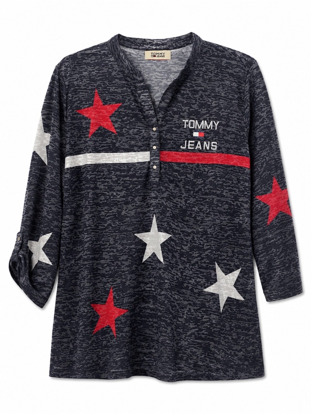 Tommy Hilfiger Tommy Jeans Navy Top with Red and White Stars
